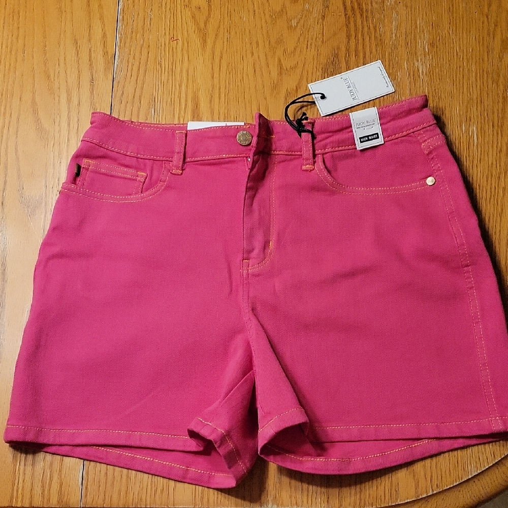 Judy Blue Hot Pink Jean Shorts